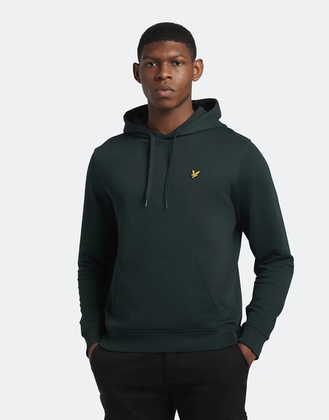  Lyle & Scott Pullover Hoodie In Dark Green 