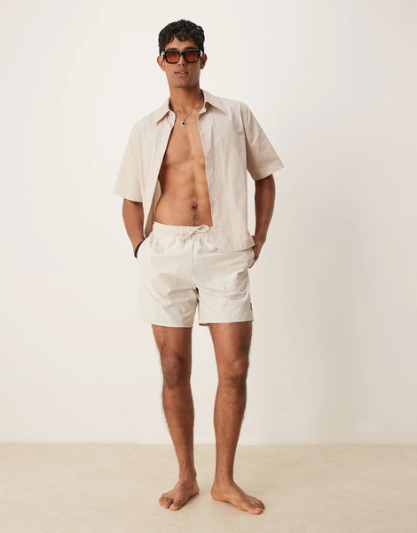  Lyle & Scott Swim Short In Beige Neutral 