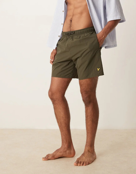  Lyle & Scott Swim Short In Khaki Green 