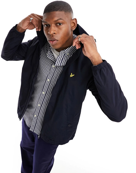  Lyle & Scott Zip Through Hooded Jacket In Navy 