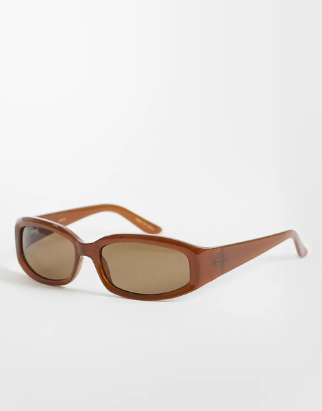  Mango Angular Sunglasses In Brown 