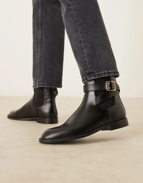  Mango Ankle Boot With Buckle In Black 