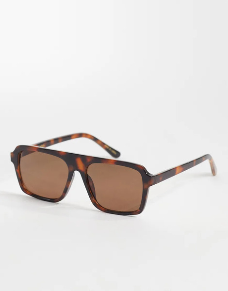  Mango Aviator Sunglasses In Tortoiseshell Brown 