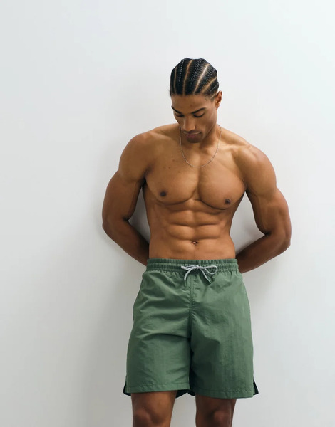  Mango Boxer Swim Shorts In Green 