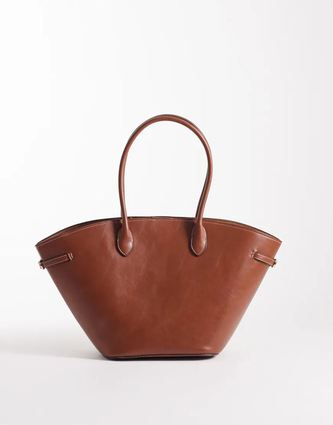  Mango Bucket Bag In Tan Brown 