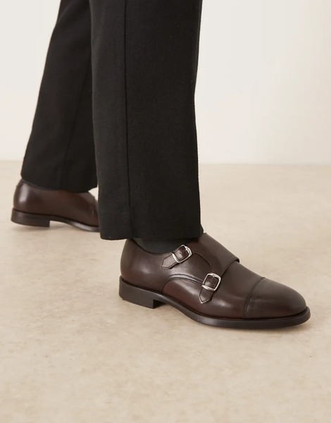  Mango Buckle Detail Brogue In Brown 