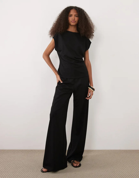  Mango Candelo Straight Trouser Co Ord In Black 