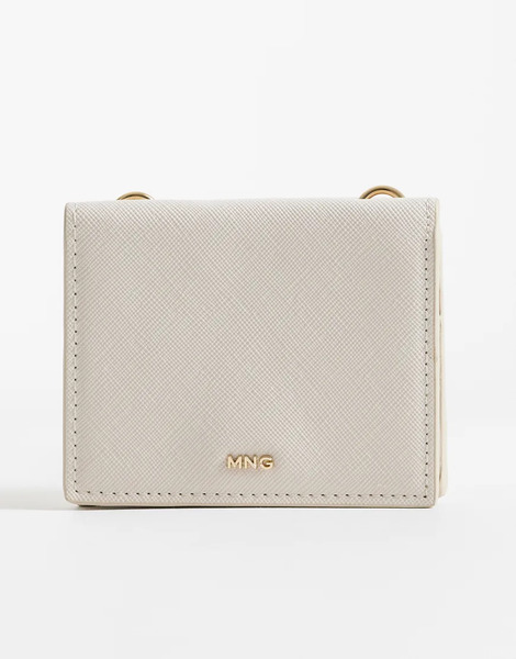  Mango Card Holder With Strap In Cream Neutral 