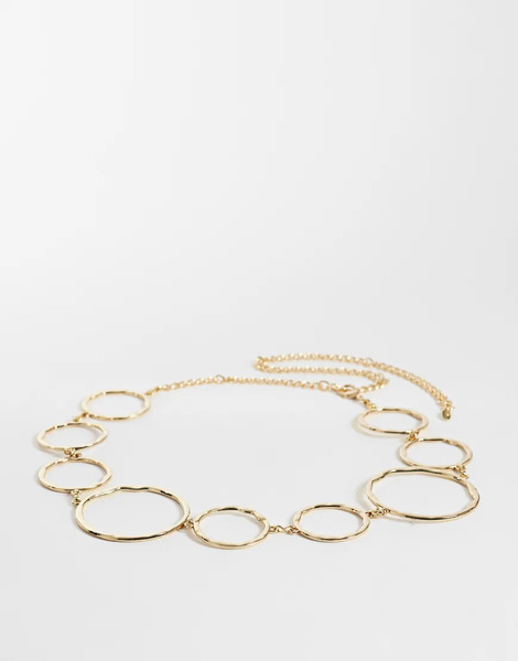  Mango Circle Chain Belt In Gold 