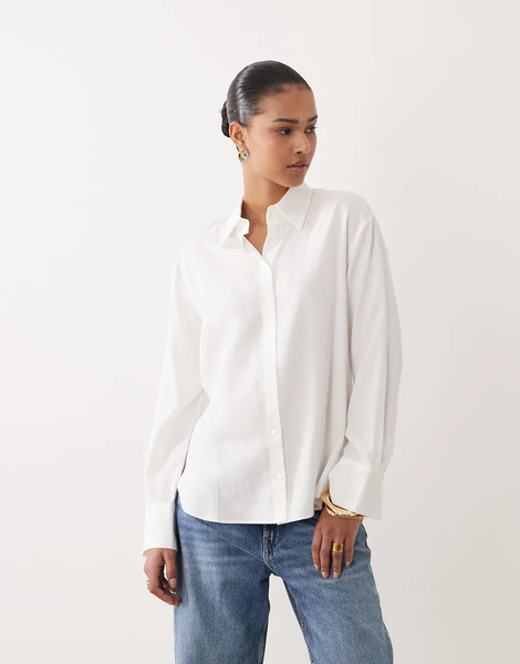 Mango Classic Shirt In Cream Neutral 