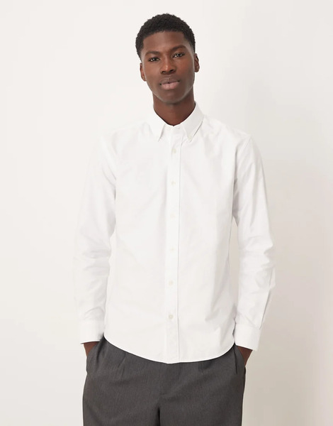  Mango 100% Cotton Shirt In White 