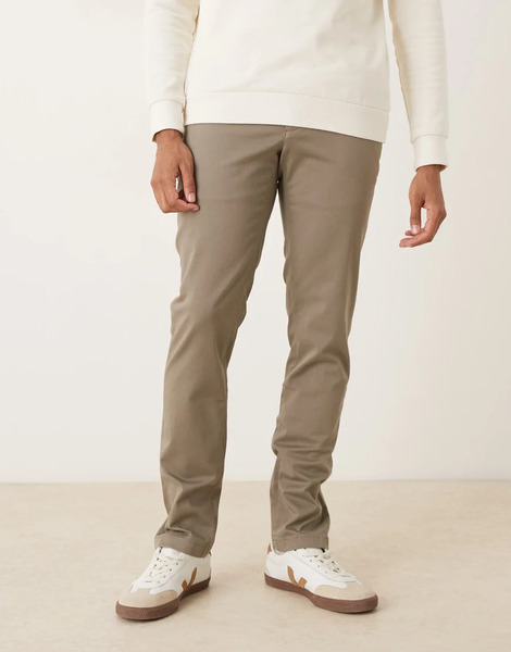  Mango Cotton Slim Fit Trouser In Grey 
