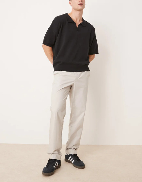  Mango Cotton Slim Fit Trouser In Light Grey 