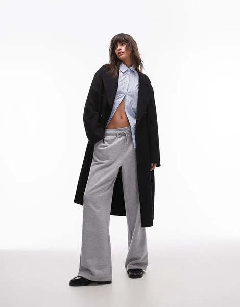 Mango Double Breasted Maxi Coat In Black 