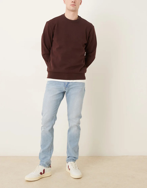  Mango Jan Cotton Rich Straight Jean In Light Blue 