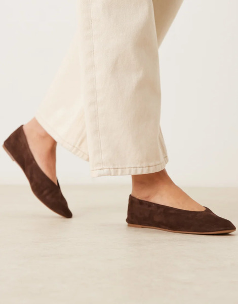  Mango Leather Flat Shoe In Ivory White 