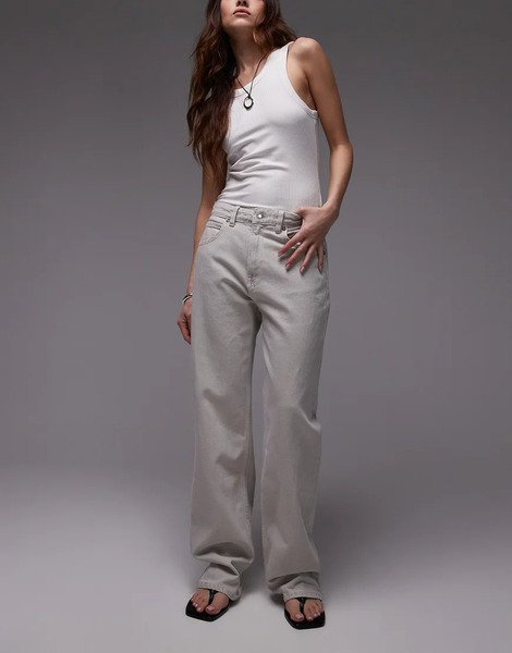  Mango Miami Mid Rise Straight Jeans In Light Grey 