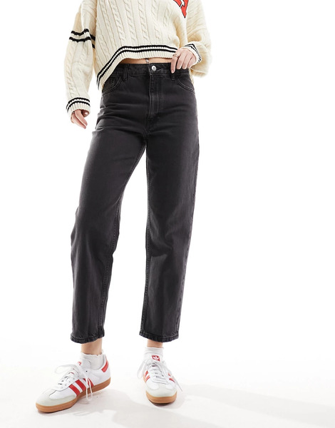  Mango Mom Jeans In Black 