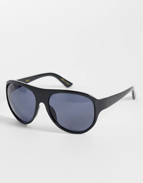  Mango Oversized Aviator Sunglasses In Black 
