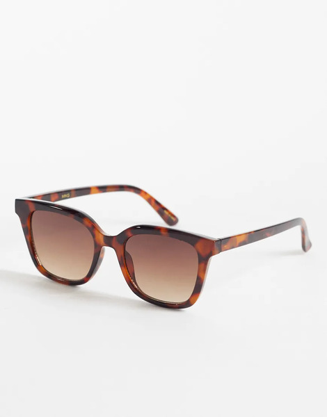  Mango Oversized Sunglasses In Tortoiseshell Brown 