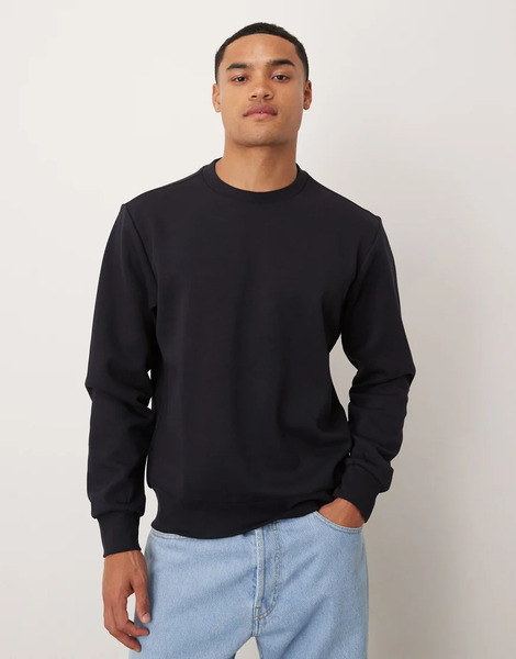  Mango Oversized Sweatshirt In Navy 