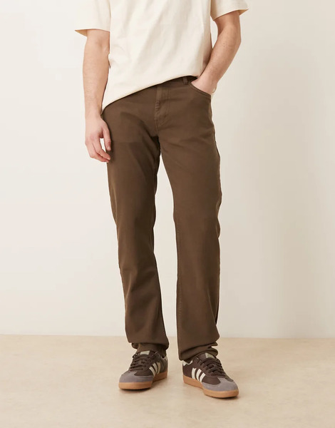  Mango Patrick Tapered Jeans In Brown 