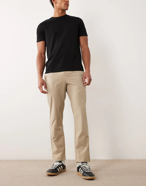  Mango Perfomance Trousers In Beige Neutral 