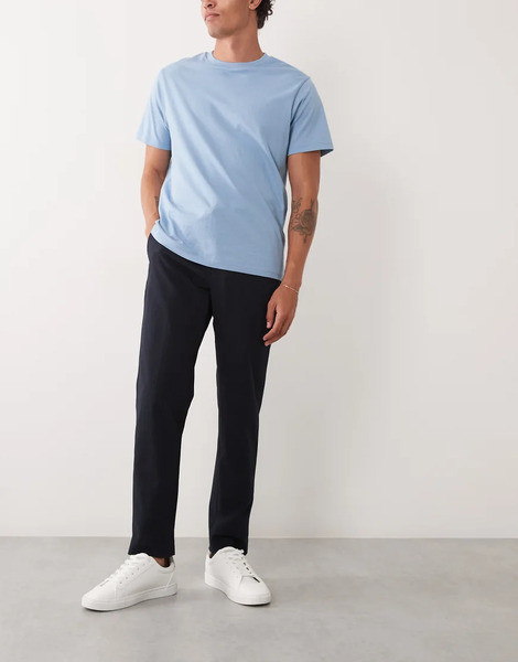  Mango Performance Trousers In Navy 