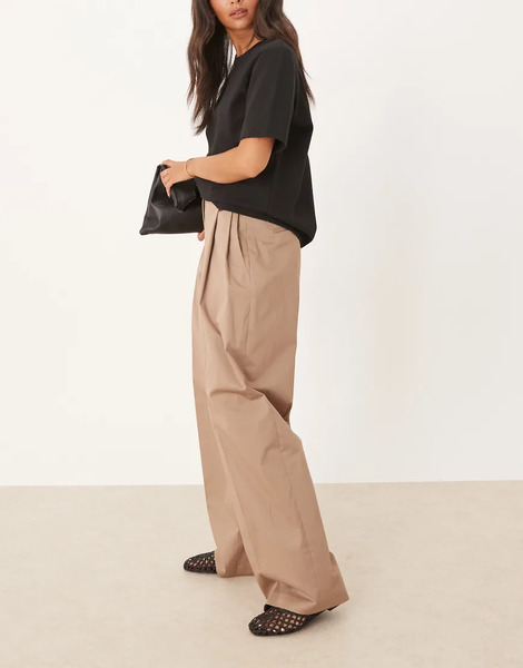  Mango Pleat Front Tailored Trouser In Light Beige Neutral 