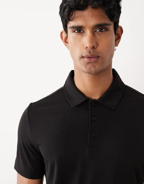  Mango Polo T Shirt In In Black 