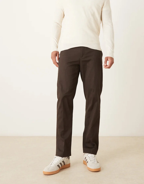  Mango Premium Tailored Trouser In Deep Brown 