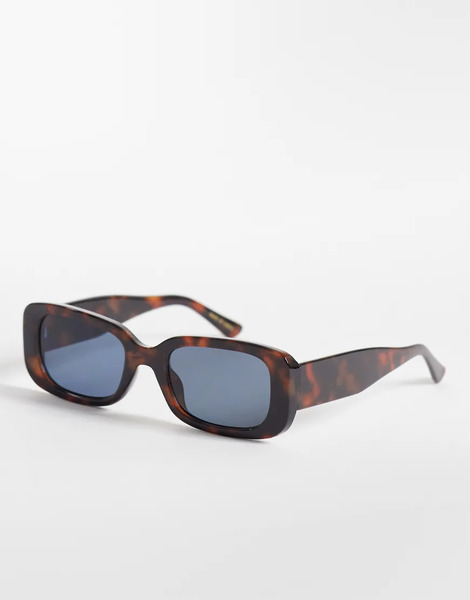  Mango Rectangular Frame Sunglasses In Brown 