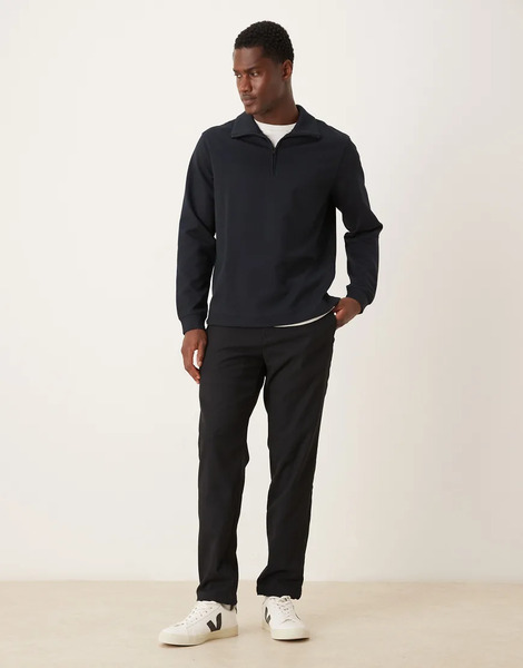  Mango Slim Fit Joggers In Navy 