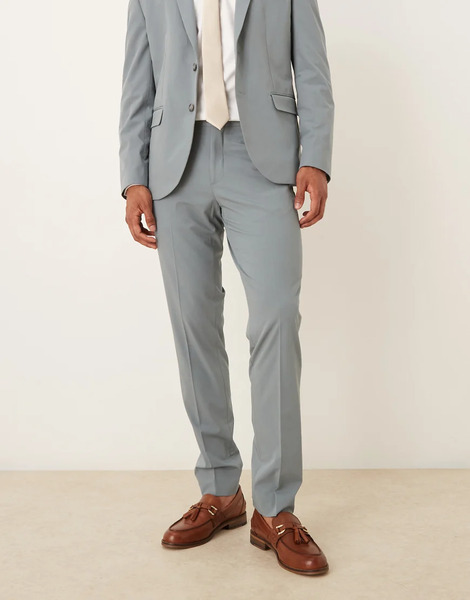  Mango Slim Fit Tailored Trouser Co Ord In Grey 