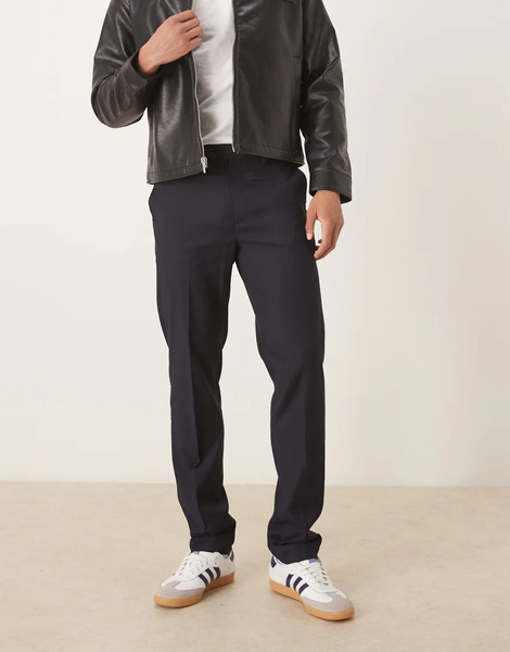  Mango Slim Fit Trousers Navy 