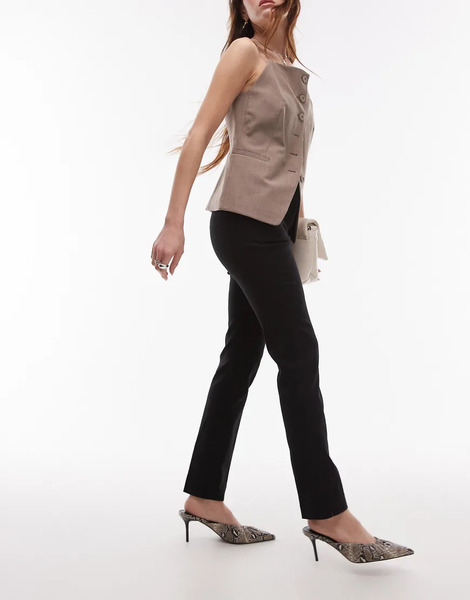  Mango Slim Tailored Trouser In Black 