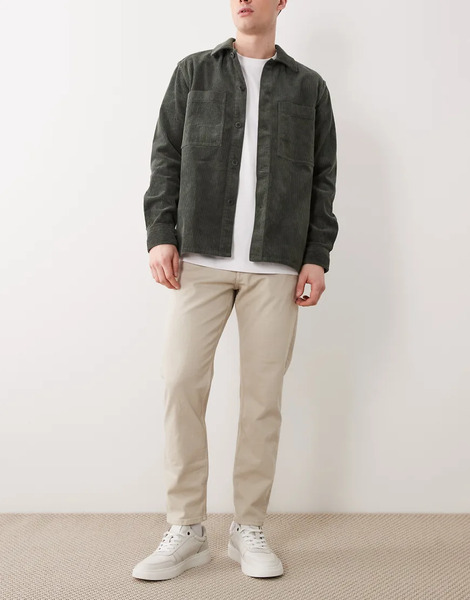  Mango Straight Fit Jeans In Beige Neutral 