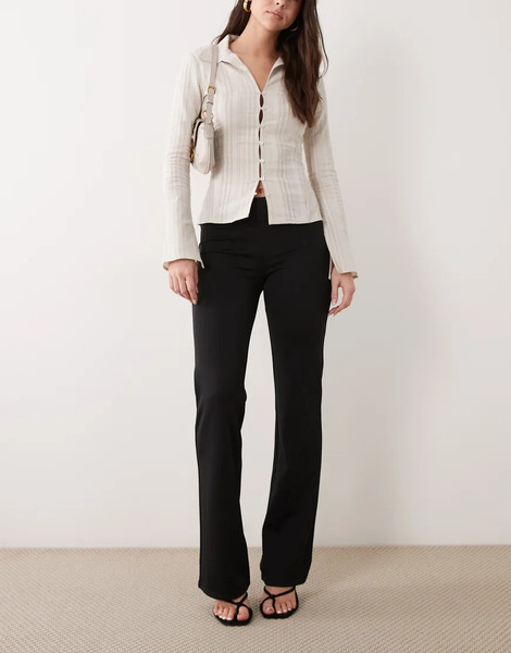  Mango Straight Tailored Trouser In Black 