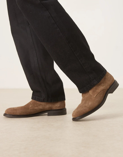  Mango Suede Desert Boot In Dark Brown 