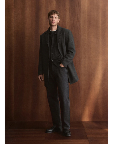  Mango Tailored Jacket In Dark Grey 