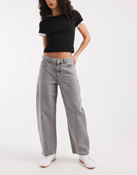  Mango Teen Barrel Jean In Light Grey 