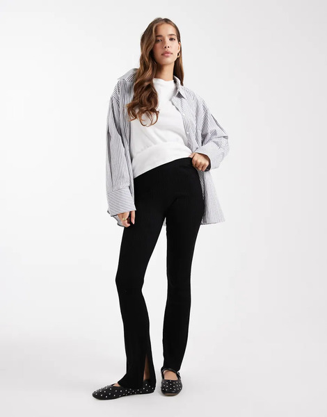  Mango Teen Flared Leggings In Black 