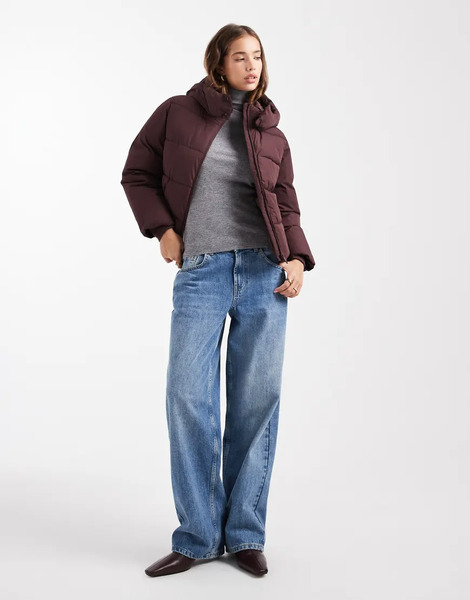  Mango Teen Puffer Coat In Fig Red 