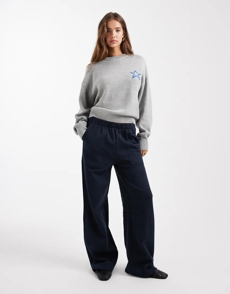  Mango Teen Soft Touch Joggers In Navy 