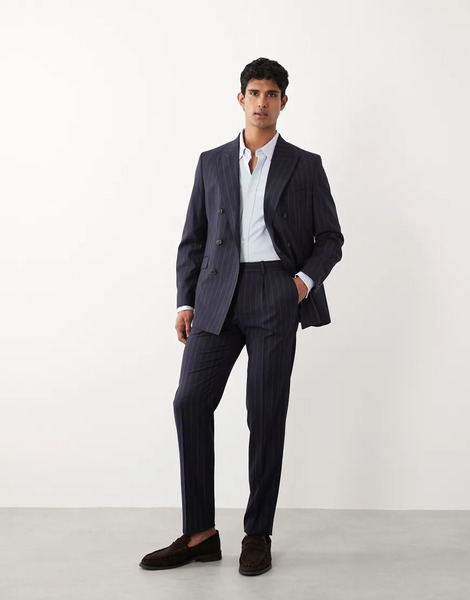  Mango Veneciac Tailored Trouser Co Ord In Navy 
