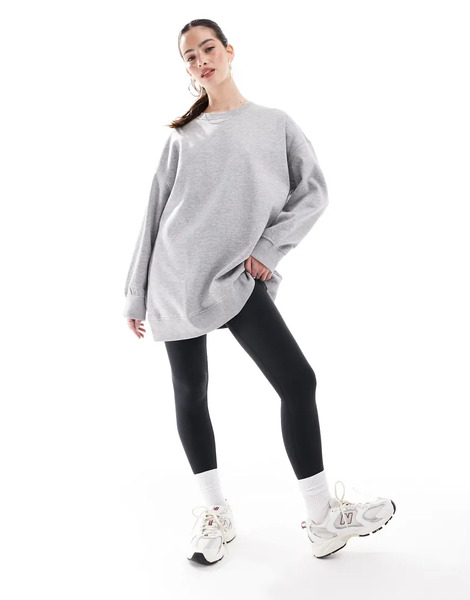  Monki Oversized Sweatshirt In Light Grey 