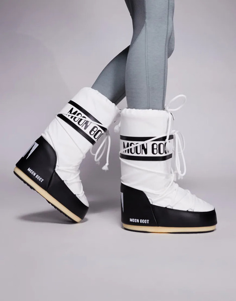  Moonboot Icon Nylon Snowboot In White 