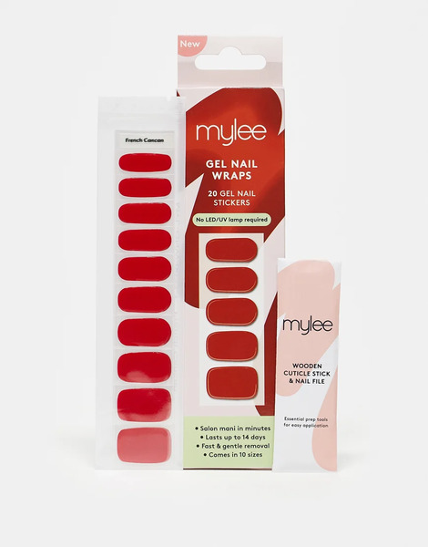  Mylee Gel Nail Wraps French Cancan Red 
