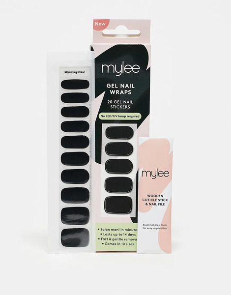 Mylee Gel Nail Wraps Witching Hour Black 