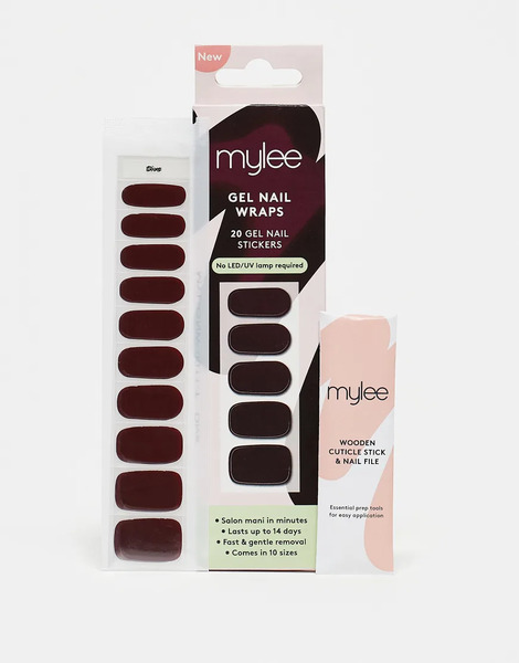  Mylee Gel Nails Wraps Diva Red 